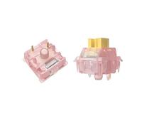 Lime V2-35gf Lot de 70 commutateurs de clavier tactiles silencieux à 5 broches compatibles MX, ressort étendu, durée de vie de 50 m, pour jeux et bureau (rose, 70 pièces)