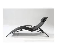 Limea transat ajustable et empilable avec pieds en acier noir