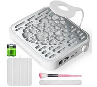Limegirl Collecteur de poussière pour ongles en acrylique, avec 2 filtres à ongles réutilisables, lime à ongles et brosse de nettoyage, puissant extracteur de poussière d'ongles avec collecteur de