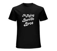 Limeiren As Worn by Gram Parsons Flying Burrito Bros Logo The Byrds 60'S Pop Unisex 100% Cotton Short-Sleeve T-Shirts Black XXXL