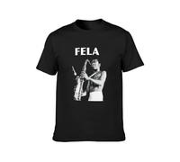 Limeiren Fela Kuti Legend Musician Africa Afrobeat Shakara Water No Get Enemy Unisex Cotton T-Shirts Black XXXL