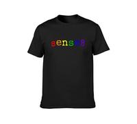 Limeiren Rainbow Sense8 Sensate LGBT LGBTQ Gay Queer Unisex 100% Cotton Short-Sleeve T-Shirts Black XXXL