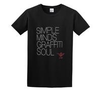 Limeiren Simple Minds Graffiti Souls Unisex 100% Cotton Short-Sleeve T-Shirts Black XXL