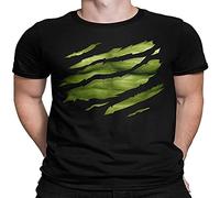 Limeiren The Big Green Man Chest Under Torn Unisex 100% Cotton Short-Sleeve T-Shirts Black XL