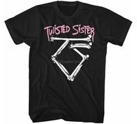 Limeiren Twisted Sister Black Bone Logo Unisex 100% Cotton Short-Sleeve T-Shirts Black XXL
