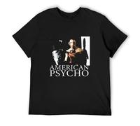 Limeiren Ydro American Psycho Movie Chainsaw Retro Unisex 100% Cotton Short-Sleeve T-Shirts Black M