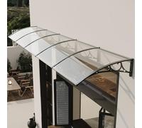 LIMENQIN Auvent de Porte Extérieure, Marquise de D'entree Terrasse, Auvents en Polycarbonate, Support en Alliage D'aluminium, Facile À Installer(70x100cm/27.5x39.3inch)