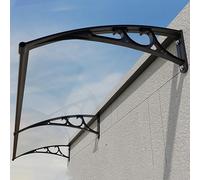 LIMENQIN Auvent Porte D'entree Extérieur, Marquise de Porche, Support en Alliage D'aluminium, for Protection Contre Soleil, UV, Pluie Neige(Clear,100x220cm/39.3x86.6inch)