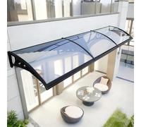 LIMENQIN Auvent Porte D'entrée, Marquise de Exterieur Terrasse, Support en Alliage D'aluminium, Protection UV, Pluie, Neige, for Porche Balcon(Clear,80x300cm/31.5x118inch)