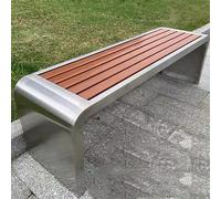 LIMENQIN Banc de Jardin en Métal, Bancs de Terrasse L'extérieur, Banc de Parc sans Dossier, Bancs 2-3 Places pour Porche, Balcon, Salon(Silver,100cm/39.3in)