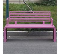 LIMENQIN Banc de Jardin en Métal Galvanisé, Banc D'extérieur avec Accoudoirs et Dossier, pour Porche, Pelouse, Balcon, Cour, Terrasse, Entrée(Pink,100cm/39.3in)