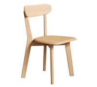 LIMENQIN Chaises de Salle À Manger en Bois, Chaises de Cuisine avec Dossier Incurvé, Chaise de Réception Négociation pour Bureau, Salon(Natural,Set of 10)