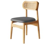 LIMENQIN Lot de 2/4/6/8 Chaises de Salle À Manger, Chaise de Cuisine en Bois, Dossier Incurvé en Rotin, pour Restaurants, Salon, Chambre À Coucher(Natural E,Set of 2)