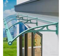 LIMENQIN Marquise de Terrasse Exterieur, Auvent Porte D'entrée, avec Bac de Drainage, Auvents en Polycarbonate, Support en Alliage D'aluminium(80x100cm/31.5x39.3inch)
