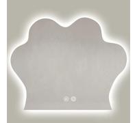 LIMENQIN Miroir de Salle de Bain Irrégulier, Miroir Mural avec Éclairage, Miroirs de Maquillage, Anti-buée, 3 Couleurs Réglables, Miroirs Décoratifs Modernes pour Hôtel(80x100cm/31.5x39.3in)