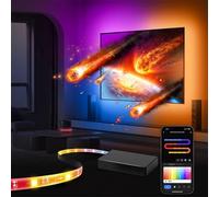 LIMENQIN RGB Reactive TV LED Backlight TV Ambient Co-Screen Light Strip Synchronized Co-Screen Light Gaming LED TV Lights That Sync with TV Co-Frequency Color-Changing TV Background Light(75-85IN)