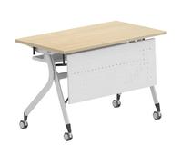 LIMENQIN Table de Formation, de Réunion et de Séminaire Pliable, Table de Conférence Rectangulaire Moderne et Pliable pour Bureau, Table de Réunion Mobile À roulettes(160x60cm/62.9x23.6in)