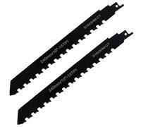 LIMEOW 2 Pièces 240 mm Lame Scie Sabre Lame Scie Sabre Metal Lame Scie Sabre Bois Lame Scie Sabre Brique Lame Scie Courbe pour Briques, Béton, Dalles Ciment, Compatible Avec Einhell,Bosch, Dewalt, Etc