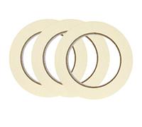 LIMEOW 3 Pièces 15Mm*50 Mètres Ruban Masquage Scotch Masquage Scotch Papier Peinture Peintre Carrosserie Masking Tape pour les Dessins à l'Aquarelle, les Châssis de Toile, etc