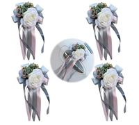 Limeow 4 Pièces Decoration Mariage Décoration Mariage Mariage Decoration Decoration Voiture Noeud Voiture Mariage Tulle Mariage Voiture Décoration pour Les Fêtes de Fin d'Année,les Mariages,etc