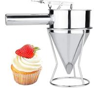 Limeow Entonnoir De Pâte À Gâteaux Distributeur d'entonnoir de cuisson entonnoir inox petit entonnoir entonnoir cuisine Distributeur Acier inoxydable pour Gâteaux Sauces Boulangerie Chocolats