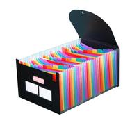 LIMEQKI Trieur Document 37 Compartiments A4, Porte Document Avec Coloré Organiseur Organisateur De Bureau Classeur Trieur Rangement Dossier Classement Papier Administratif (Noir avec Couvercle)