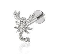 limerencia 18G Bouchon Labret en Titane, Bordure hypoallergénique Lip Piercing avec dos plat et fil intérieur pour Tragus Bioflex Helix, Nez Cartilage Conch 6 mm 8 mm 10 mm, Misura unica, Titane