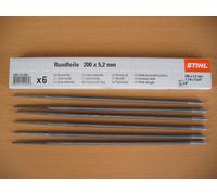 Limes 6 pièces Stihl Rundfeile pour chaînes 3/8, 5,2 mm, 5605 772 5206