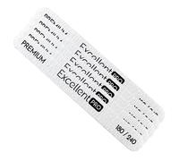 Limes À Ongle Droite Professionnelle Excellent Pro Nf33 Grain 180 240 Par 10 Multicolore