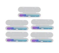 Limes à ongles en verre, polissage physique Double face, lime à ongles en verre Simple et sûre avec étuis pour Salon de manucure à domicile, ensemble de 5 pièces