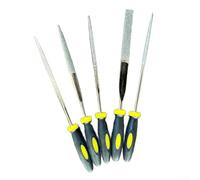 Limes Diamant Professionnelles pour Travail du Métal - Kit de Limes Aiguille Acier Plate Ronde Triangle pour Sculpture(5PCS set)