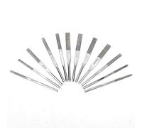 Limes Diamantées Durables pour Machine Conique, 12 Pièces, pour le Meulage et la Gravure de Précision, pour Moules et Sculpture en Métal, Tige de 3mm