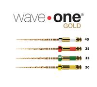 Limes endodontiques dentaires Wave One Gold, Canal radiculaire, lime rotative activée par la chaleur, Instrument de dentisterie en Nickel et Titainium 25mm Mix