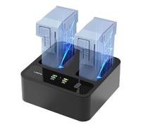 LIMETA Chargeur de batterie 72 W pour DJI Mini 4 Pro Batterie Mini 3 et 5 Pro Chargeur de batterie Hub Accessoires de drone Double canal Parallèle GaN Charge rapide, avec décharge/stockage/affichage