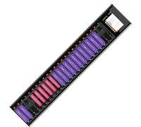 LIMETA Chargeur de piles AA AAA à 24 baies, chargement rapide USB, écran LCD, protection contre les surcharges, piles AA AAA Li-lon, LiHv, NiMH, NiCd, HiFe, NiZn, LiFePO4