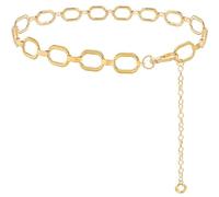 LIMHOO Chaîne de taille en métal pour femmes Ceinture à maillons en forme de ventre pour robes (028 Doré Petit)
