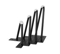 limiao123 Lot de 4 pieds en épingle à cheveux - 2 tiges - Pieds de meubles modernes en métal - Pieds de placard - Pieds de table basse - Projets pour armoire TV, canapé, armoire, table de chevet (40