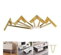 limiao123 Lot de 4 pieds en épingle à cheveux - 2 tiges - Pieds de meubles modernes en métal - Pieds de placard - Pieds de table basse - Projets pour armoire TV, canapé, armoire, table de chevet (40