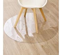 limiao123 Tapis Chaise Bureau Anti Bruit,Tapis Rond Tapis Protection Sol Tapis Chaise PVC Plastique Transparent 1.5mm Anti-Rayures pour Maison Bureau (Transparent,Diameter 50cm/19.6in)
