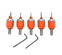 Limit Countersink Drill Bit Professional Woodworking Tapered Countersink Screw Drill Bit with Depth Adjustment for Furniture Making Home Decoration Cemented Carbide 5 Sizes Set