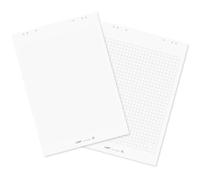 Limit Lot de 2 blocs de papier à carreaux et vierges - 20 feuilles par bloc - 80 g/m² - Blanc