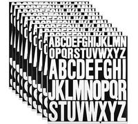 LIMITADA 10 Feuilles Lettres Autocollantes 2 Tailles Stickers Lettres Alphabet en Vinyle Lettre Adhesive Blanche Stickers Lettrage Majuscules Lettrage Adhésif Étanche pour Déco Scrapbooking Album DIY