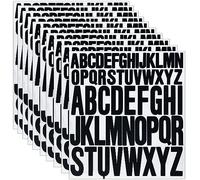 LIMITADA 10 Feuilles Lettres Autocollantes 2 Tailles Stickers Lettres Alphabet en Vinyle Lettre Adhesive Noir Stickers Lettrage Majuscule Lettrage Adhésif Étanche pour Déco Scrapbooking Boîte à Lettre