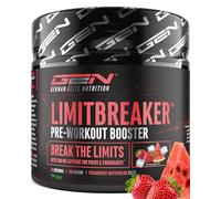 LIMITBREAKER® Pre Workout Booster avec 300 mg de Caféine - Goût Fraise Pastèque - avec L Citrulline, AAKG, Bêta Alanine & L Théanine - Hautement Dosé - 360 g de Poudre 20 Portions - Vegan