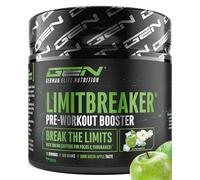 LIMITBREAKER® Pre Workout Booster avec Caféine 300 mg - Goût Pomme Verte Acide - avec L Citrulline, AAKG, Bêta Alanine & L Théanine - Haut Dosage - 360 g Poudre 20 Portions - Végan