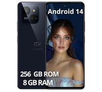 Limite Smartphone Mince et élégant Fonction NFC sans contrat myPhone N23 Plus 5G Bleu Nuit, Batterie 5000mah Appareil Photo 50mpx, écran FHD+ 256 GB, jusqu'à16GB RAM Android 14, 6'78 Pouces