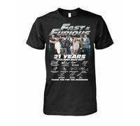 Limited Fast andd Furious 21 Signature Logo T-Shirt S-3XL BlackX-Large