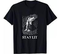 Limited Occult Burning Church Stay Lit Devils Hell Gothic Tee Shirt S-3XL