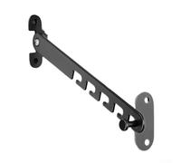 Limiteur de fenêtre réglable pour cadres en alliage d'aluminium et plastique - Entrebâilleur de sécurité avec verrouillage d'angle - Support résistant au vent - Blanc court - 35-74 mm (Noir-L)