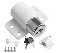 Limiteur de verrouillage de sécurité pour porte coulissante et fenêtre compatible avec les portes à battants et fabriqué en alliage de zinc pour cadres en plastique, acier, aluminium (blanc)